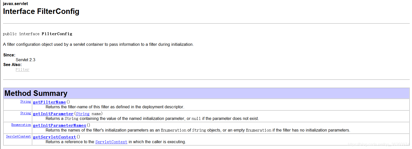 过滤器（4）_过滤器的 FilterConfig 配置_初始化