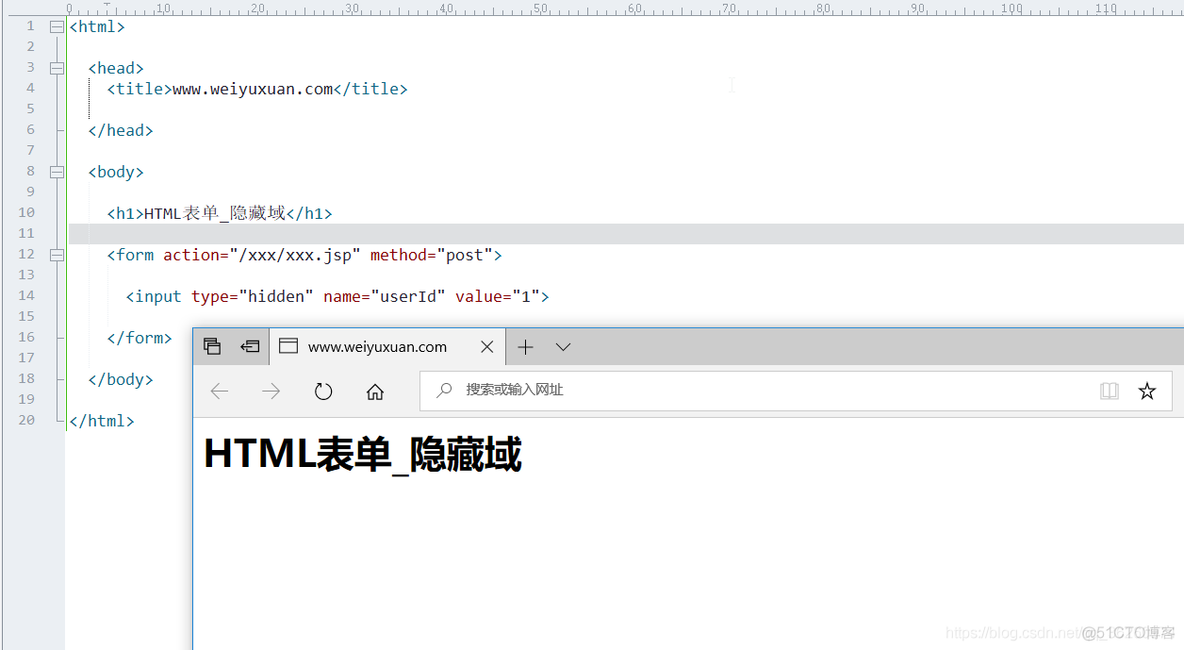 JavaWeb_HTML（11）_HTML 表单_隐藏域_JavaWeb