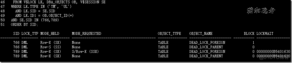 ORACLE中关于外键缺少索引的探讨和总结_索引_05