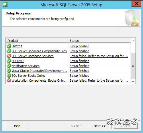 Microsoft SQL Server 2005 Service fails to start_无法安装