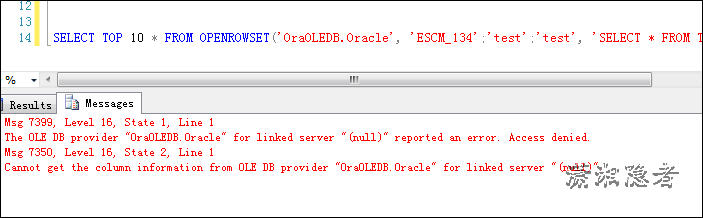 SQL Server 使用OPENROWSET访问ORACLE遇到的各种坑总结_ide_02