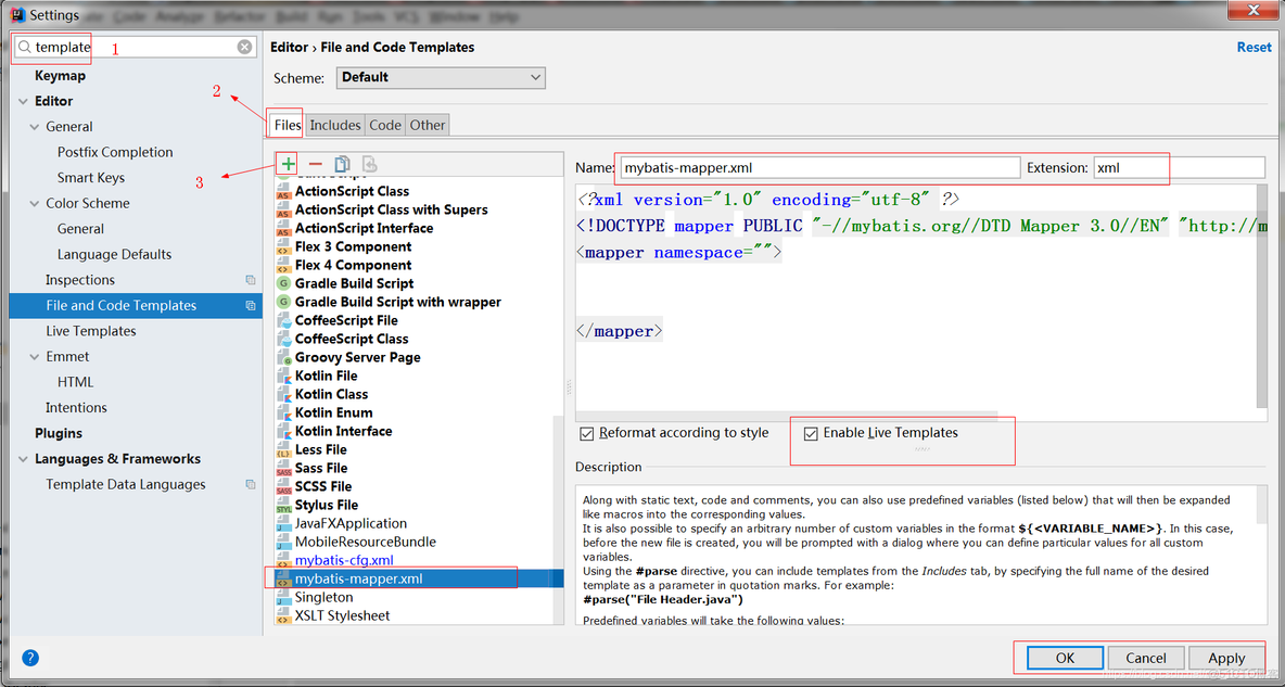 idea创建mybatis的config.xml和mapper.xml方法_xml_02