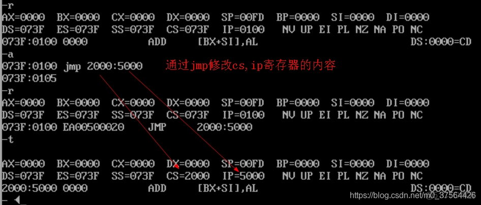 汇编(8086cpu): ip寄存器与指令的关系_汇编_02