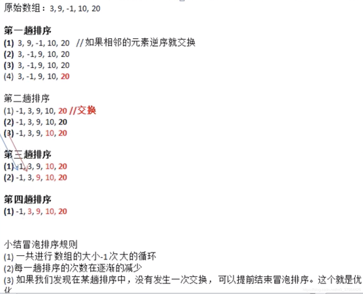 数据结构:冒泡排序（bubble sort）_数据