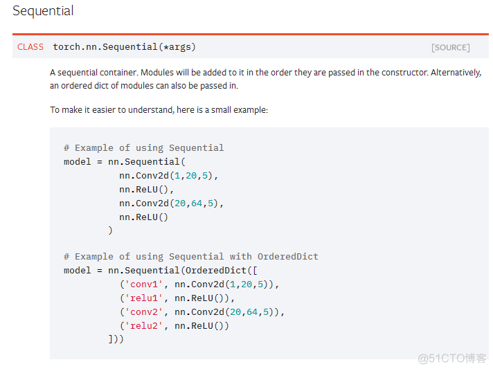 pytorch中的顺序容器——torch.nn.Sequential_神经网络