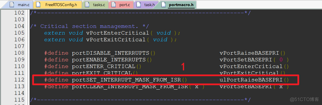 【FreeRTOS】FreeRTOS学习笔记（6）— 中断+临界区的保护_#define_04