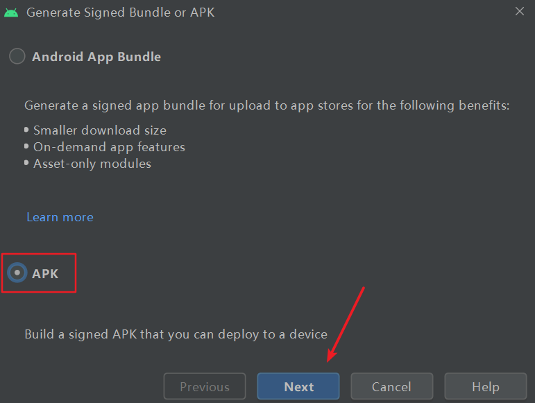 Android Studio打包生成正式签名的APK_bundle_04