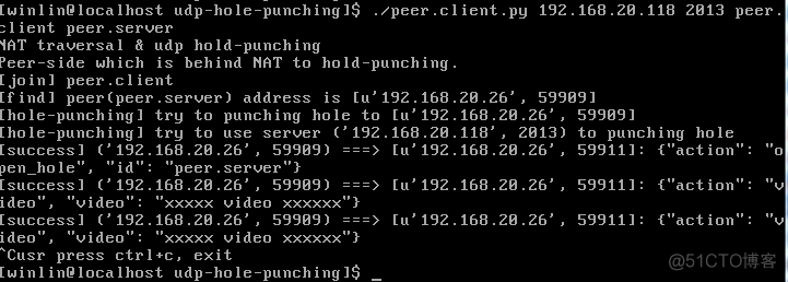 NAT穿透，UDP打洞程序_python_03