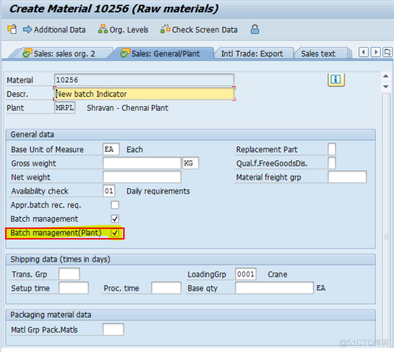 Batch management new logic from S/4 HANA 1809. Batch management indicator (Plant)_ide_02