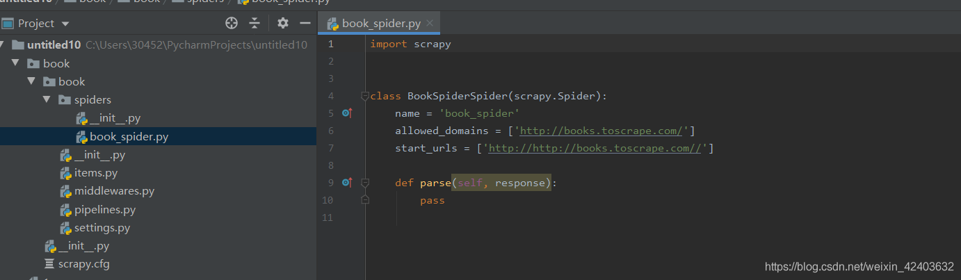 精通Scrapy网络爬虫【一】第一个爬虫项目_ide_07