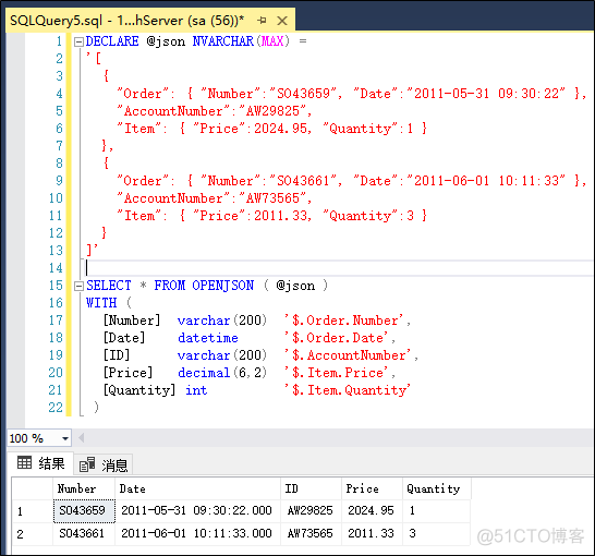 Sql Server 处理 Json 相关技术小结_路径表达式_03