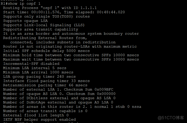 验证OSPF stub area和totally stub area对三类四类五类路由的过滤_OSPF_06