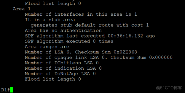 验证OSPF stub area和totally stub area对三类四类五类路由的过滤_OSPF_07