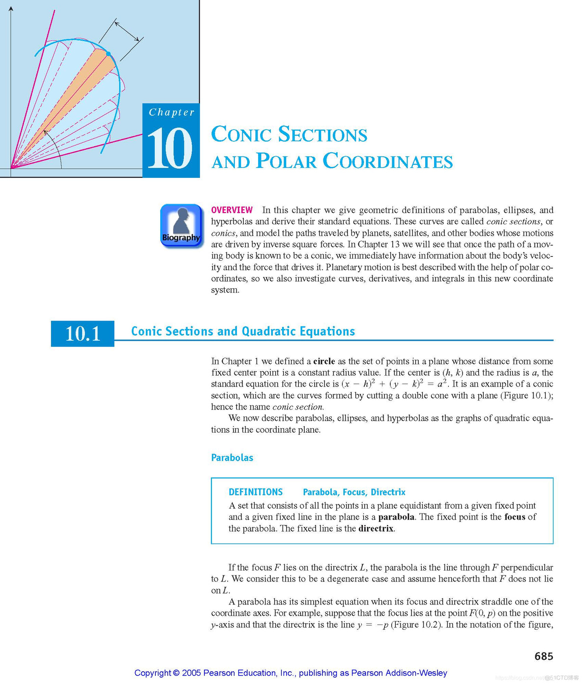 Chapter 10：Conic Sections and Polar Coordinates_微积分