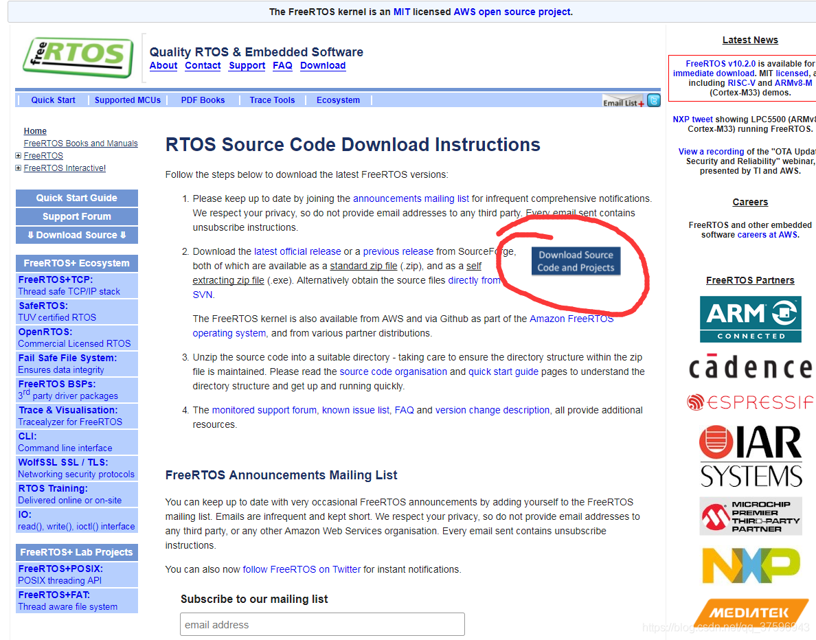 STM32-FreeRTOS源码下载及移植步骤（基于Keil）_官网_03