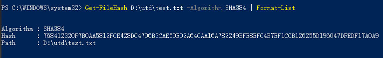 Windows10计算文件SHA1 SHA256 SHA384 SHA512 or MD5_microsoft_03