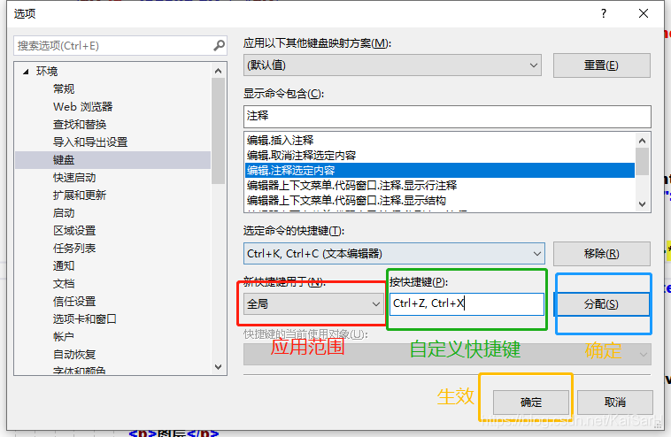Visual Studio：注释/取消注释快捷键_html