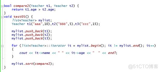 C++进阶 STL(2) 第二天  一元/二元函数对象、一元/二元谓词、stack容器、queue容器、list容器(双向链表)、set容器、对组、map容器_C++_19