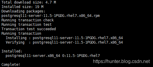 记一次  Centos7.4  使用  yum  安装 PostgreSql  v11_数据库_04
