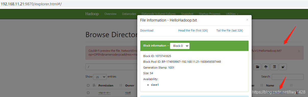 记一次HDFS Web报错Couldn‘t preview the file. NetworkError: Failed to execute ‘send‘ on ‘XMLHttpRequest‘_经验分享