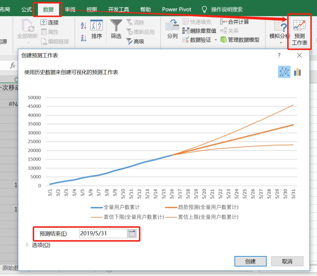 Excel预测工作表_数据分析_08