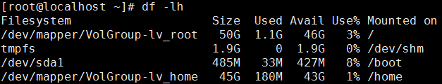 记一次   Centos系统/home的部分磁盘空间重新挂载给/root_Centos