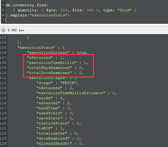 mongodb之使用explain和hint性能分析和优化_数据_08