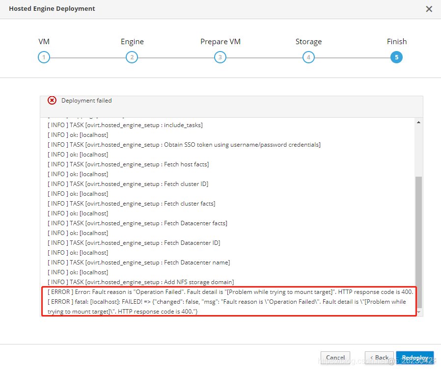 成功解决Problem while trying to mount target]\“. HTTP response code is 400_重启