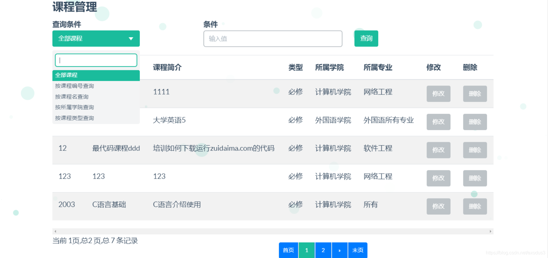 003基於ssm的學生選課系統學生信息管理系統