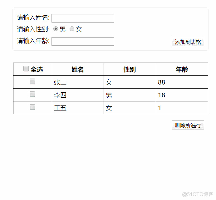 js操作表格元素的添加删除实现_html