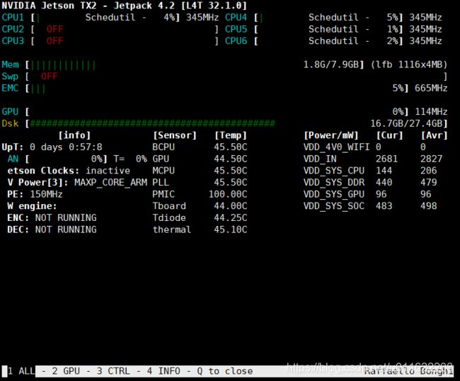 【tx2】——在Ubuntu、NVIDIA_TX2下查看CPU/GPU/内存使用率_51CTO博客_tx2查看gpu使用率