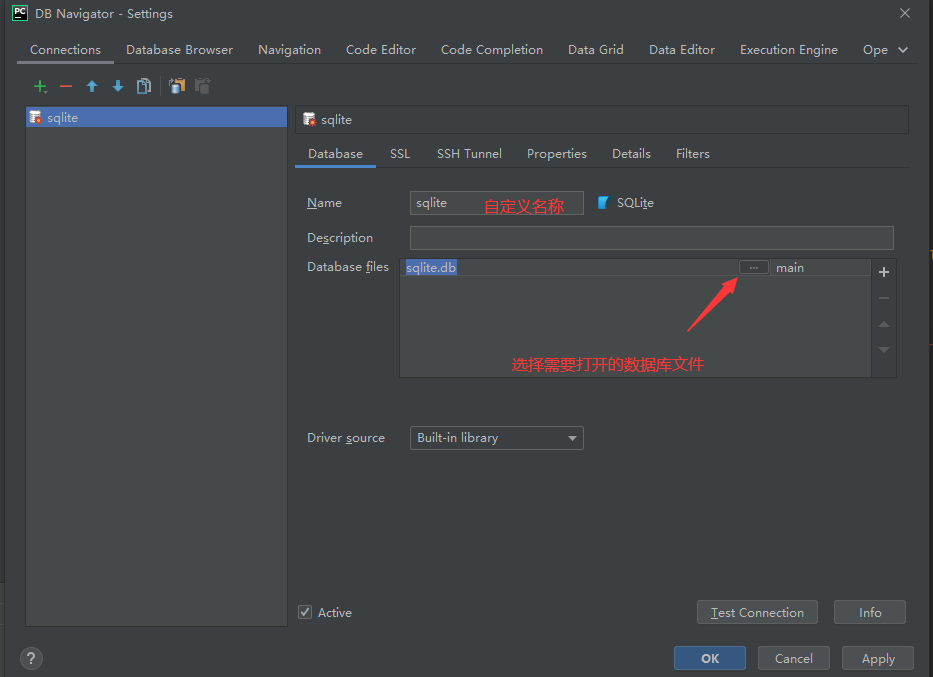 Pycharm安装database控件_sqlite数据库_05