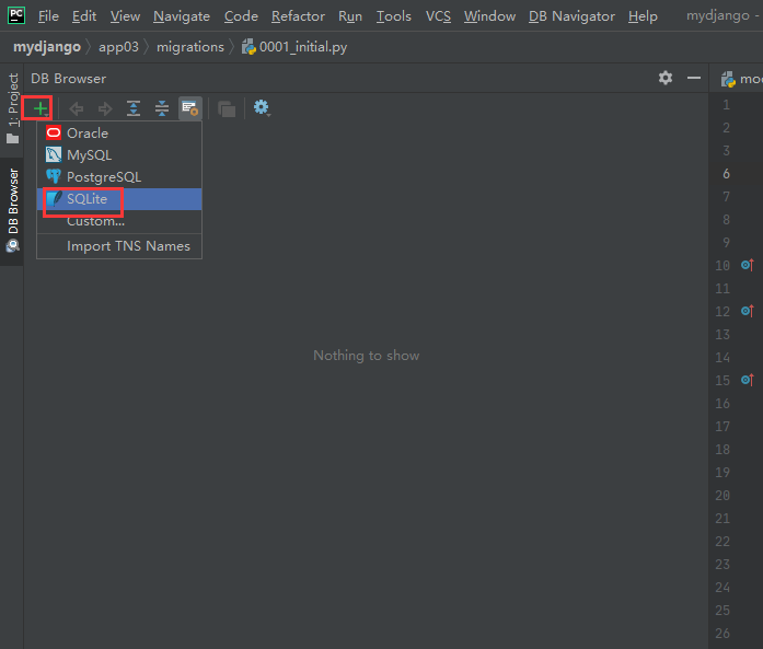 Pycharm安装database控件_sqlite数据库_04