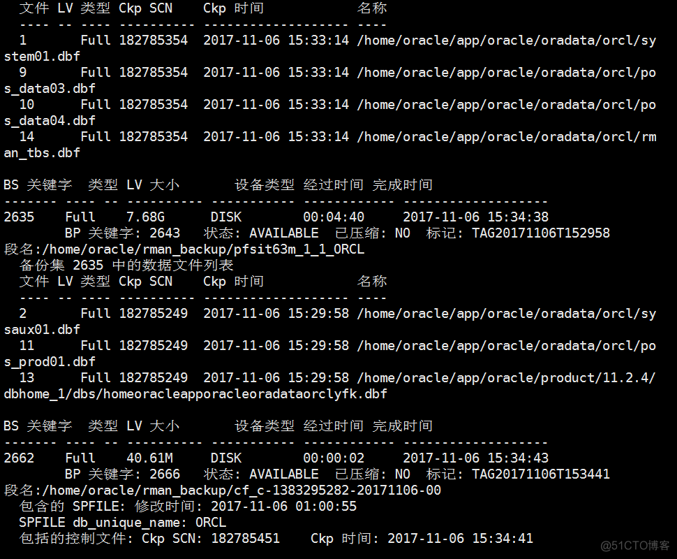 Oracle之rman命令的使用全备输出信息的详解（51CTO风哥rman课程）_连接数据库_03