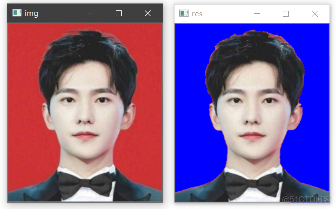 教你用OpenCV 和 Python给证件照换底色（蓝底 <->红底->白底）_缩放_07