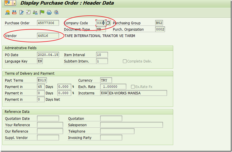 TURKEY Example–KMAT stock order ZTIR_IT_04