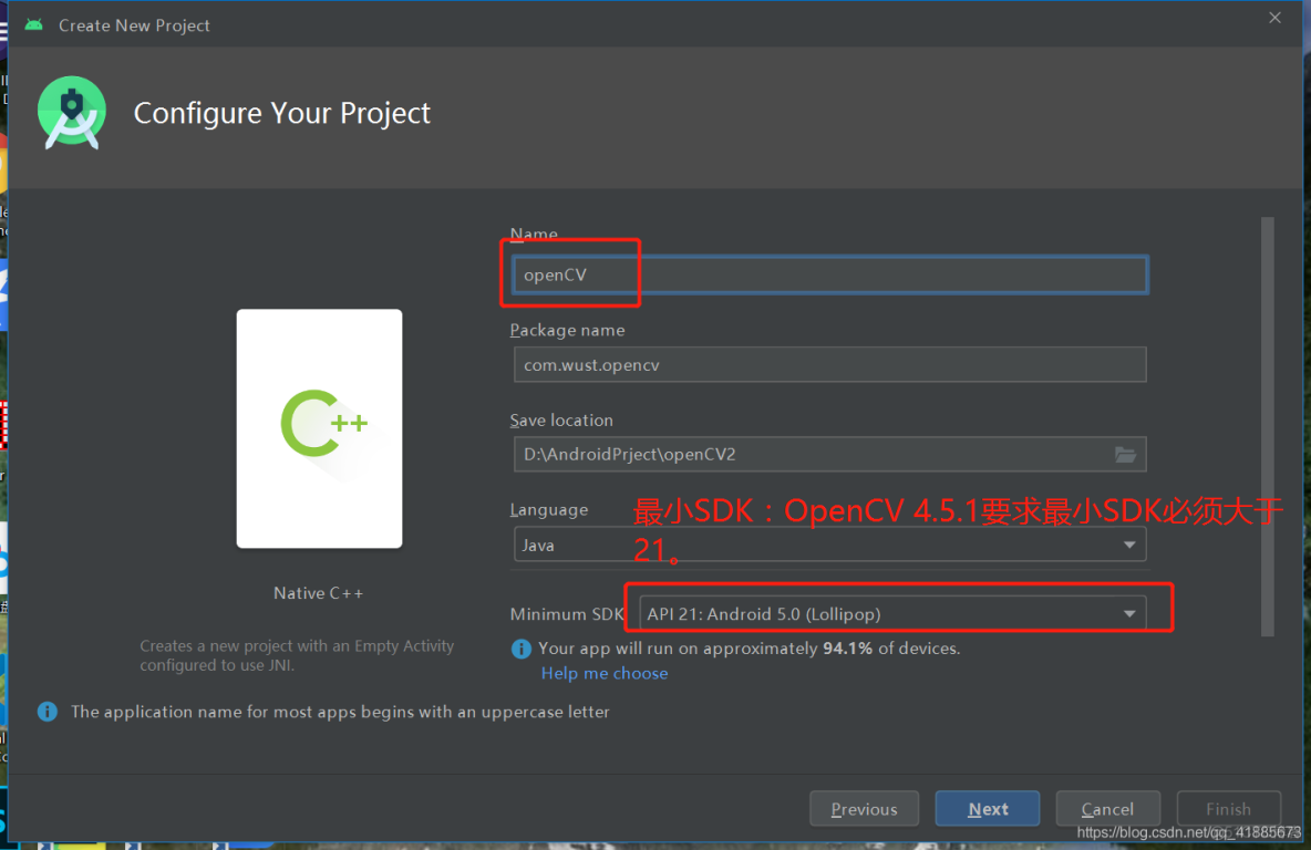 OpenCV 在 Android Studio 的使用教程_java_03