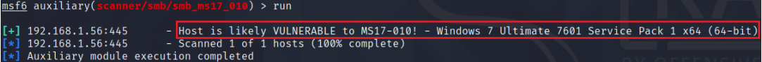 kali渗透测试日记 - 通过Metasploit利用ms17-010永恒之蓝漏洞_目标系统_03
