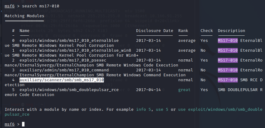 kali渗透测试日记 - 通过Metasploit利用ms17-010永恒之蓝漏洞_加载