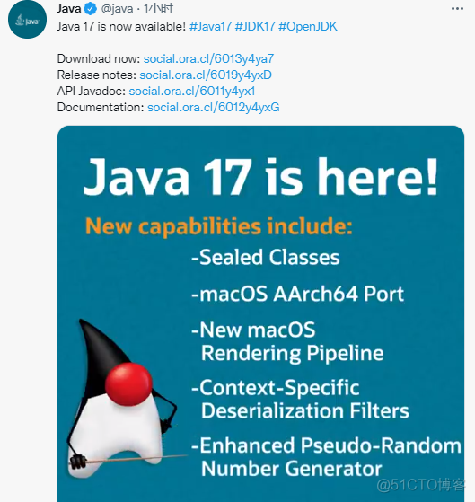 Java 17正式发布 Oracle宣布免费提供 版本任你发 我用java 8 或成历史 程序猿dd的技术博客 51cto博客