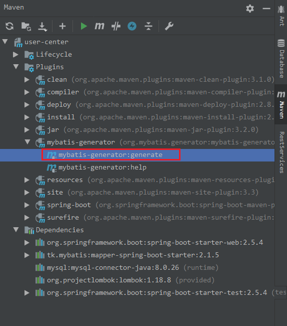 SpringBoot - 集成 MyBatis 通用代码生成器 mybatis-generator（IDEA篇）_mysql