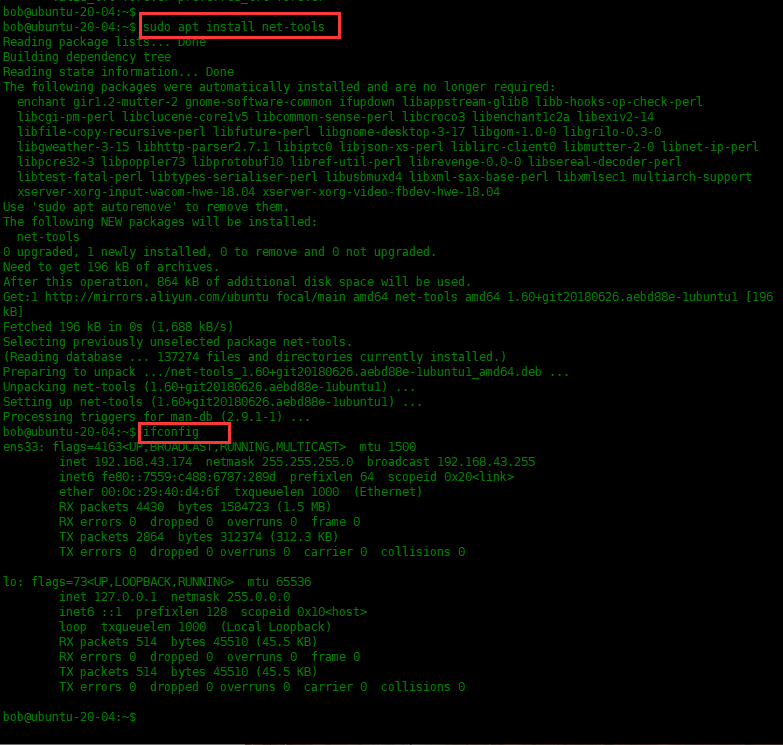 如何解决Ubuntu提示没有找到ifconfig命令_linux_02