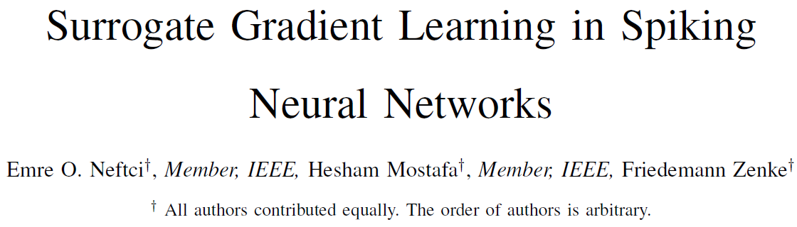 Surrogate Gradient Learning in Spiking Neural Networks_反向传播