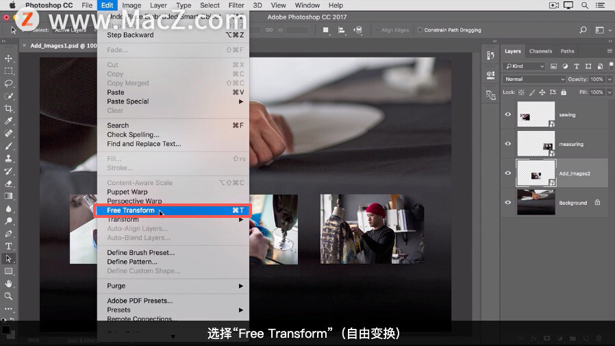 Photoshop 入门教程，处理图层「4」如何向多图层图像中添加更多图像？_ps入门_14