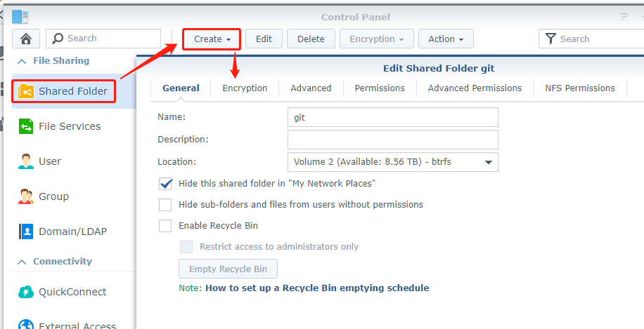 在 Synology NAS 中搭建 Git Server
Synology DS213J 群晖NAS git server架设方法_nas_02