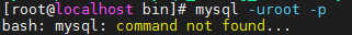 Linux mysql: command not found_常用命令