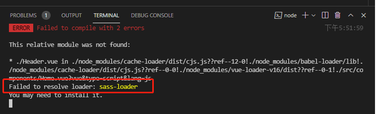 VUE笔记：Failed to resolve loader: sass-loader_html