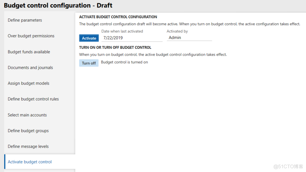 Budget control for purchase orders - Dynamics 365 FO_sed_10