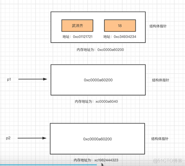 golang中结构体和结构体指针的内存管理_数据_02