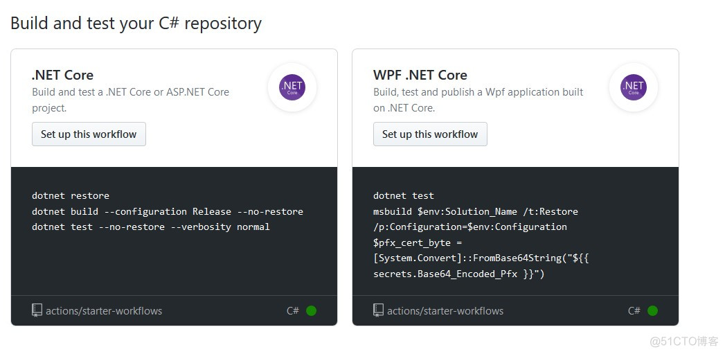 GitHub Action 新上线 WPF .NET Core 自动构建模板_解决方案_06